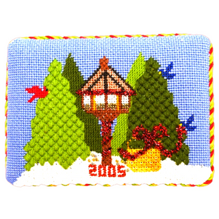 2005 Limited Edition Ornament Kit Painted Canvas with Stitch Guide