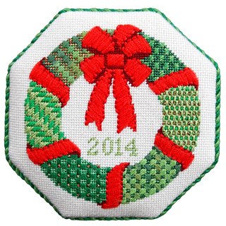 2014 Limited Edition Ornament Painted Canvas with Stitch Guide