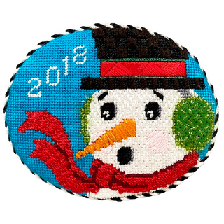 2018 Limited Edition Ornament Painted Canvas with Stitch Guide