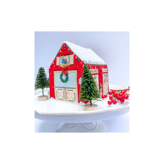 3-D Reindeer Barn Stand Up