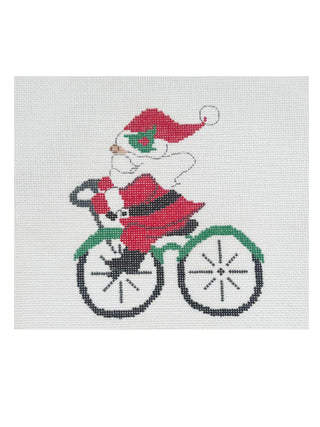 Bicycle Santa Ornament