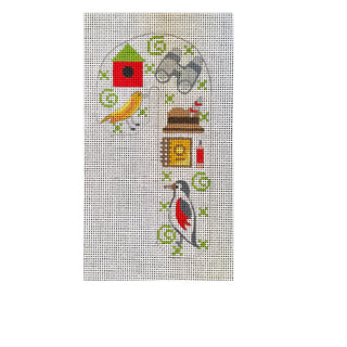 Birdwatcher Candy Cane Ornament