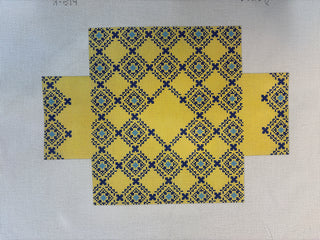 Yellow/Blue Pattern Brick Cover