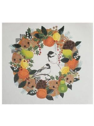 Chickadees in Wreath