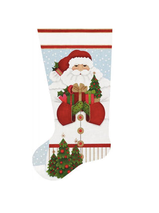 Christmas Tree Santa Stocking