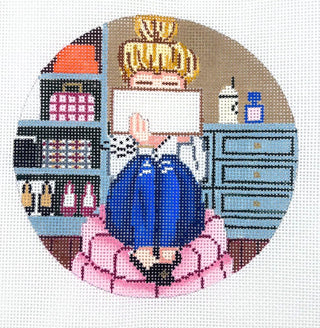 Couture Stitching Girl Ornament