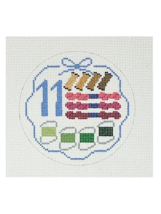 Day 11 of Christmas Needlepoint Fibers Ornament