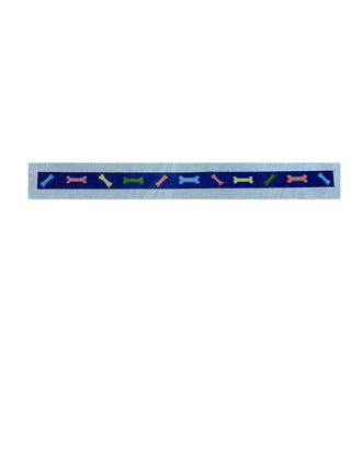 Bones on Blue Dog Collar