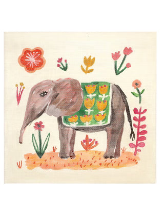 Elephant with Green Blanket