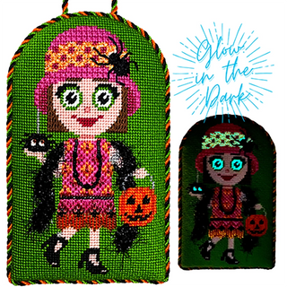 Jazzy Joyce Painted Canvas with Stitch Guide