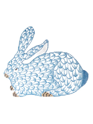 Mini Herend Patterned Bunny in Pink or Blue