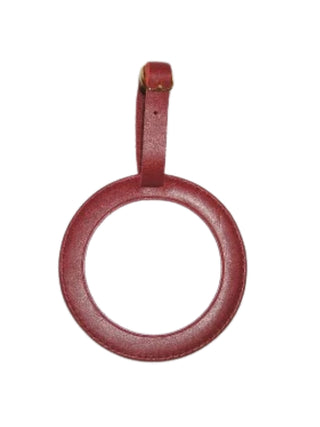 Lee’s Leather Goods Round Luggage Tag