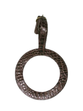 Lee’s Leather Goods Round Luggage Tag