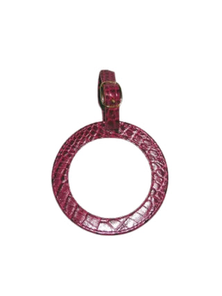 Lee’s Leather Goods Round Luggage Tag