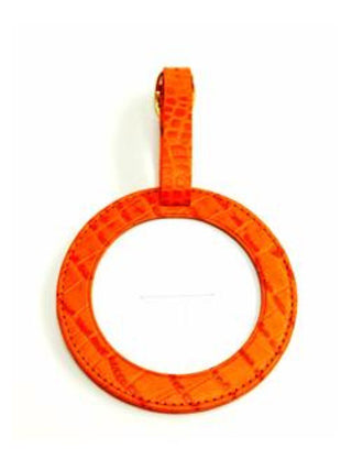 Lee’s Leather Goods Round Luggage Tag