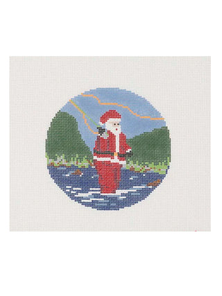 Santa Fishing Ornament