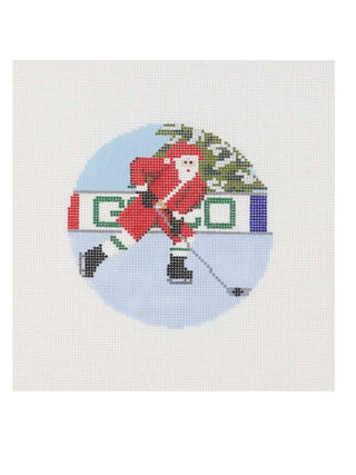 Santa Hockey Ornament