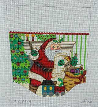 Santa's Bag Boy Stocking Cuff