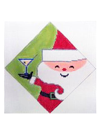 Santa with Martini Ornament