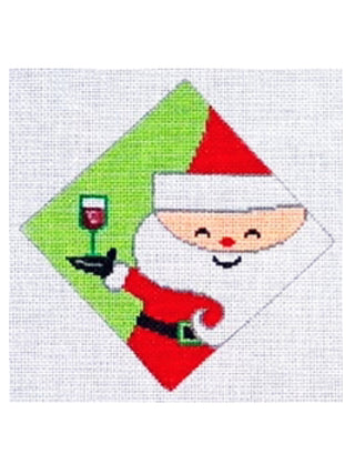 Santa with Wine Ornament