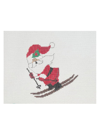 Skiing Santa Ornament