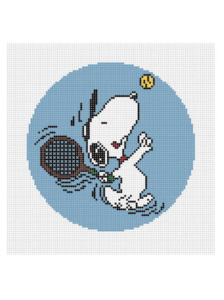 Snoopy Serving Tennis Ball Ornament