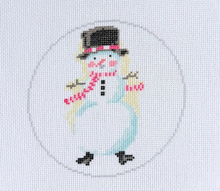 Snowman Round Ornament