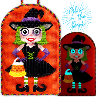 Wicked Wanda Painted Canvas with Stitch Guide