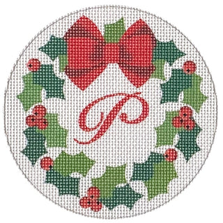 Christmas Wreath with Initial Ornament