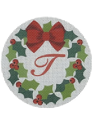 Christmas Wreath with Initial Ornament
